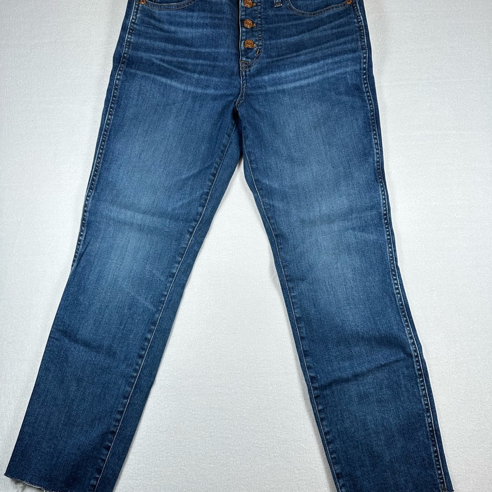 J Crew Jeans Size 29 Blue Womens Raw Hem Button Fly